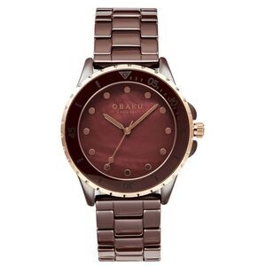 Obaku Women's Urt Lille Rose gold Dial Watch - V279LXXNCN